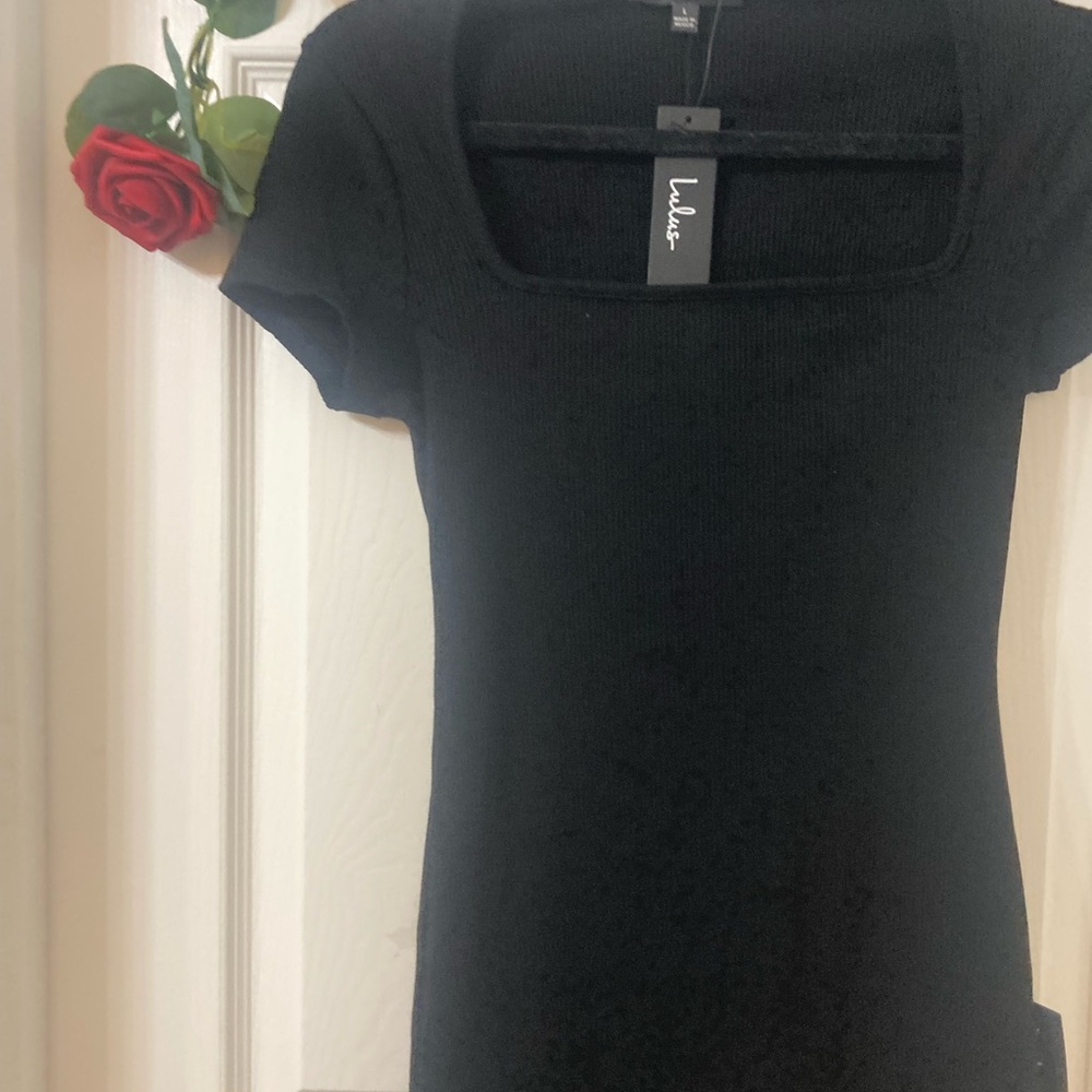 ❤️SALE!! Lulu's Black Bodycon Dress NWT - Picture 2 of 9